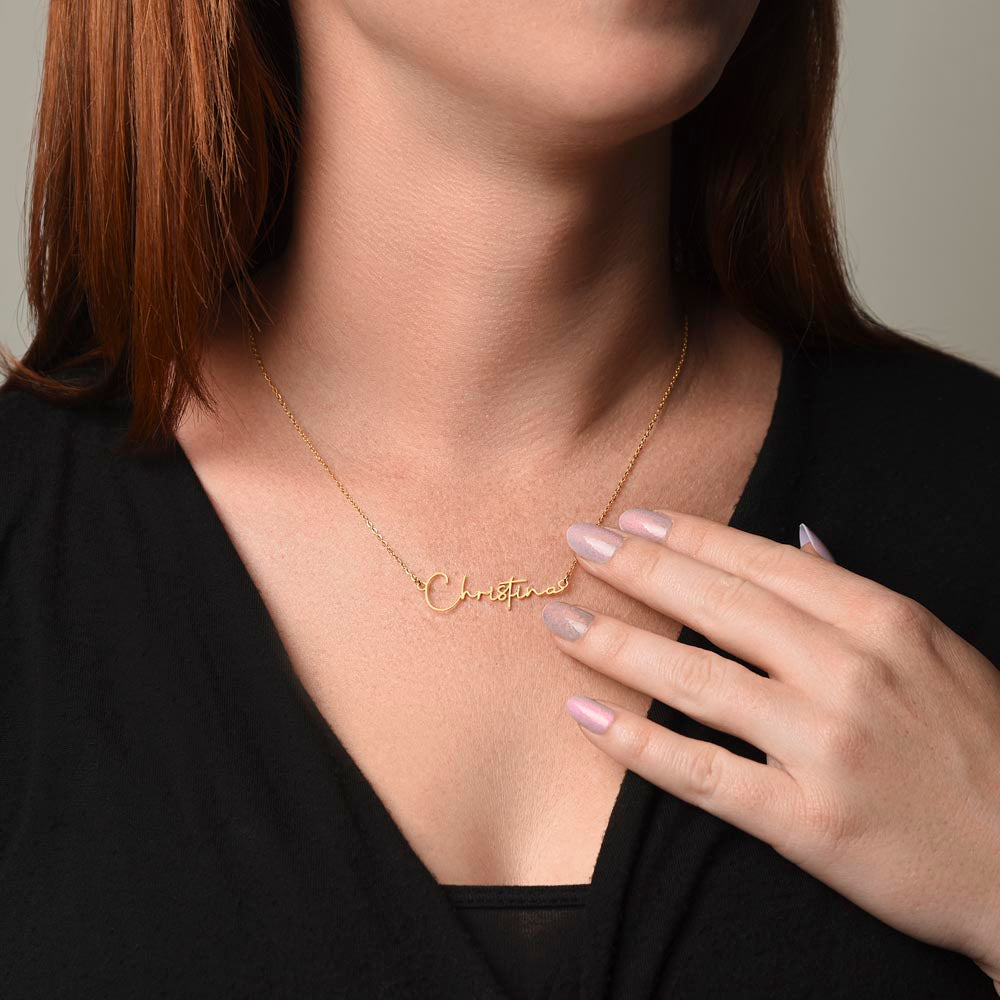 Custom Name Necklace Gold Plated Personalized Jewelry Gift for Women