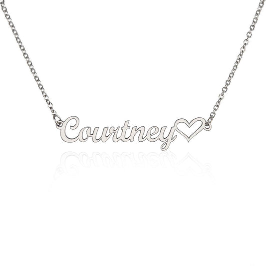 Custom Name Necklace Personalized 18K Gold Plated Love Heart Jewelry Gift for Women