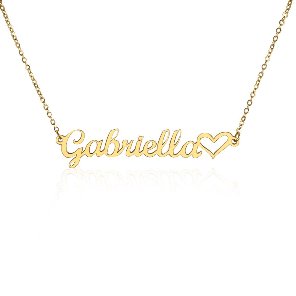 Custom Name Necklace Personalized 18K Gold Plated Love Heart Jewelry Gift for Women