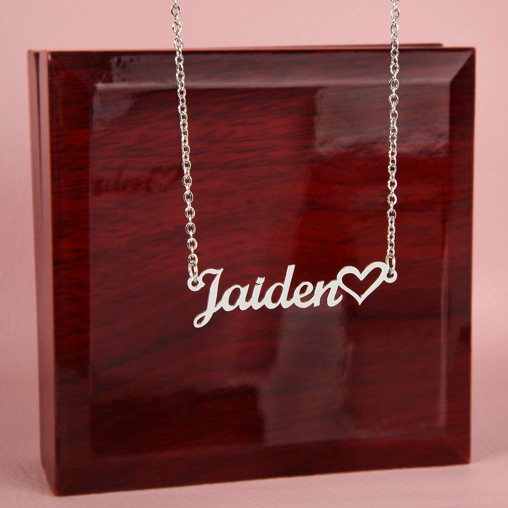 Custom Name Necklace Personalized 18K Gold Plated Love Heart Jewelry Gift for Women