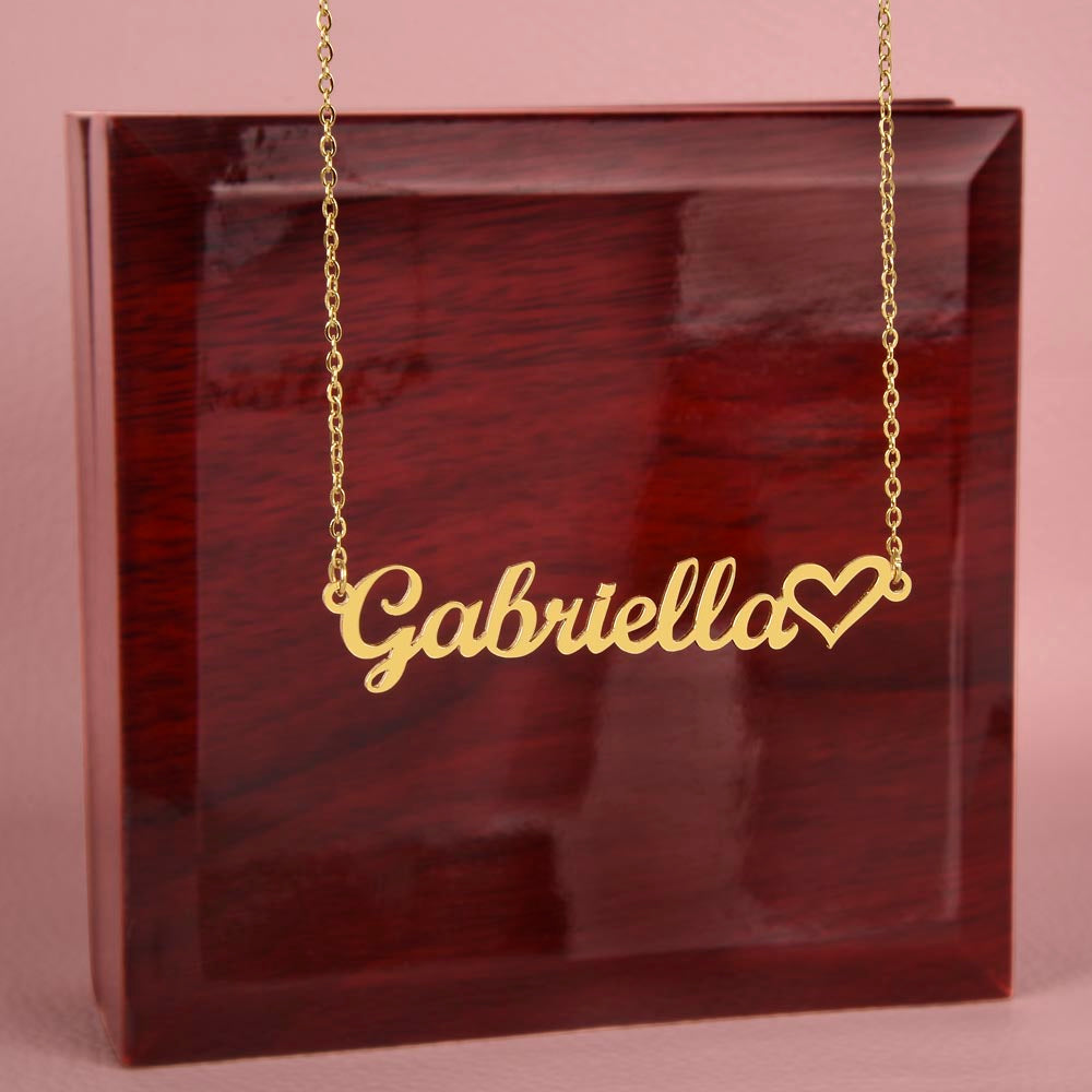 Custom Name Necklace Personalized 18K Gold Plated Love Heart Jewelry Gift for Women